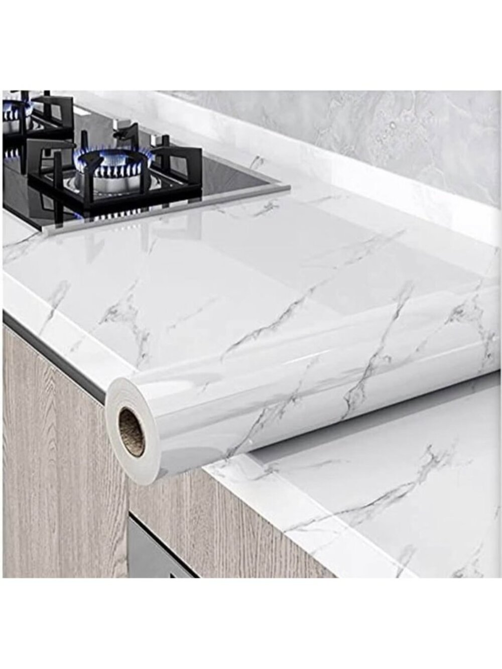 NEW White Marble Contact Paper Roll